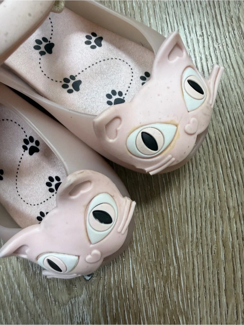 Mini Melissa Ultragirl II Cat Pink Jelly Shoes Mary Jane’s Baby Girls size 7 $59